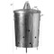 Silver Outdoor Galvanized Metal Garden Incinerator Can, for Yard, Patio, and Backyard